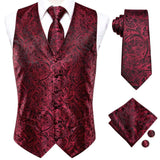 Hi-Tie 20 Color Silk Men Vests and Tie Business Formal Dresses Slim Vest