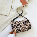 Animal Pattern Print Vintage Shoulder Underarm Small Purse For Ladies