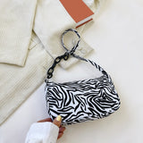 Animal Pattern Print Vintage Shoulder Underarm Small Purse For Ladies
