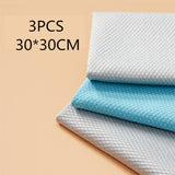 3 PCS 12 x12 in Microfiber Glass Cleaning Cloths Bathroom Rags Lint Free  Easily Clean Windows &amp; Mirrors Dishcloth Kitchen Towel