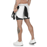 Camo Running Shorts Men 2 In 1 Double-deck Quick Dry GYM Sport Shorts Fitness Jogging Workout Men Short Pants