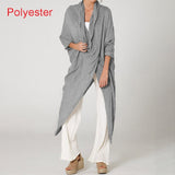 Celmia Oversized Women Tops and Blouse 2021 Autumn Vintage Long Blouses Casual Cowl Neck Long Sleeve Asymmetric Party Blusas