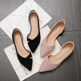 Women's Pointed Toe Solid Color Flat Shoes