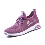 Women's Casual Vulcanized Mesh Flat Running Shoes