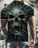 NEW Casual Skull Printed Oversized T Shirt For Men