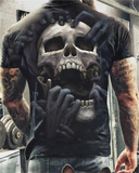 NEW Casual Skull Printed Oversized T Shirt For Men