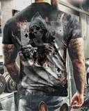 NEW Casual Skull Printed Oversized T Shirt For Men