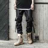Joggers Streetwear Cargo Pants for Men with Casual Hip Hop Hit Color