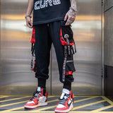 Joggers Streetwear Cargo Pants for Men with Casual Hip Hop Hit Color