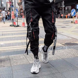 Joggers Streetwear Cargo Pants for Men with Casual Hip Hop Hit Color