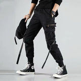 Joggers Streetwear Cargo Pants for Men with Casual Hip Hop Hit Color