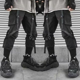 Joggers Streetwear Cargo Pants for Men with Casual Hip Hop Hit Color