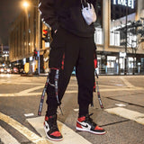 Joggers Streetwear Cargo Pants for Men with Casual Hip Hop Hit Color