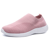 Rimocy Plus Size 46 Breathable Mesh Platform Sneakers Women Slip on Soft Ladies Casual Running Shoes Woman Knit Sock Shoes Flats