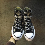Classic rivet distressed canvas shoes, retro dirty shoes, orange casual shoes, personality men and women shoes 35-46