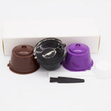 6Pcs fit for Dolce Gusto Coffee Capsules Reusable Coffee  Filters for Nescafe Refillable Coffee Pods with Spoon Brush