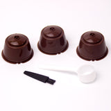 6Pcs fit for Dolce Gusto Coffee Capsules Reusable Coffee  Filters for Nescafe Refillable Coffee Pods with Spoon Brush