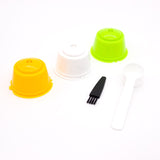 6Pcs fit for Dolce Gusto Coffee Capsules Reusable Coffee  Filters for Nescafe Refillable Coffee Pods with Spoon Brush