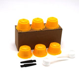 6Pcs fit for Dolce Gusto Coffee Capsules Reusable Coffee  Filters for Nescafe Refillable Coffee Pods with Spoon Brush