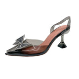 Transparent PVC Sandals Women Pointed Clear Crystal Cup High Heel Stilettos Sexy Pumps Summer Shoes Peep Toe Women Pumps Size 43