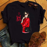 Maycaur Hot Sales Printed Female Tshirt Women Fashion Graphic Printed T-Shirt Harajuku Korean Style Short Sleeves Clothes Female