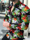 New Hawaiian Shirts Men Single Button Shirts Wild Shirts Printed  Male Blouses