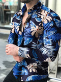 New Hawaiian Shirts Men Single Button Shirts Wild Shirts Printed  Male Blouses