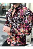 Butterfly Collard Cotton Casual Long Sleeve
