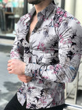 Butterfly Collard Cotton Casual Long Sleeve