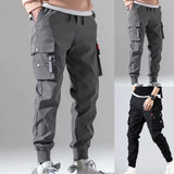 HOT! Solid Multi-Pocket Hip Hop Harem Jogger Pants for Autumn Men