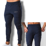 2021 new men muscle fitness running training sports cotton trousers men's breathable Slim beam mouth casual health pants Male