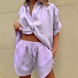 Women Sleeveless Solid Button Up Elastic Waist Blazer Tops And Pocket Shorts Set Elegant Office Ladies Suits Women Workwear D30
