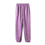 GCAROL Women tracksuits Velvet Jacket And Pants Drop Shoulder Oversized Coat Single-Breasted Elastic Waist Overalls Cargo M,L