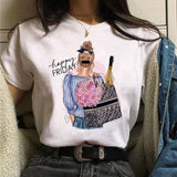 Maycaur Hot Sales Printed Female Tshirt Women Fashion Graphic Printed T-Shirt Harajuku Korean Style Short Sleeves Clothes Female