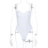 Hawthaw  Women Fashion Summer Sleeveless Solid Color Bodycon Tops Tank Bodysuit 2021 Female Clothing Streetwear Wholesale Items