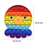 Rainbow Bubble Fidget Sensory Toy for Autisim Special Needs Anti-stress Game Stress Relief Squishy Fidget Toys for Kids
