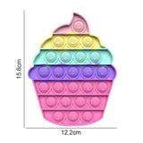 Rainbow Bubble Fidget Sensory Toy for Autisim Special Needs Anti-stress Game Stress Relief Squishy Fidget Toys for Kids