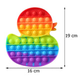 Rainbow Bubble Fidget Sensory Toy for Autisim Special Needs Anti-stress Game Stress Relief Squishy Fidget Toys for Kids