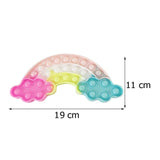 Rainbow Bubble Fidget Sensory Toy for Autisim Special Needs Anti-stress Game Stress Relief Squishy Fidget Toys for Kids