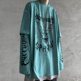 Long Sleeved Oversized Cross of Thorns two-piece Shirt for Men