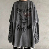 Long Sleeved Oversized Cross of Thorns two-piece Shirt for Men