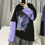 Long Sleeved Oversized Cross of Thorns two-piece Shirt for Men