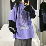Long Sleeved Oversized Cross of Thorns two-piece Shirt for Men