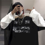 Long Sleeved Oversized Cross of Thorns two-piece Shirt for Men