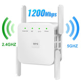 5Ghz Wireless WiFi Repeater 1200Mbps Router Wifi Booster 2.4G Wifi Long Range Extender 5G Wi-Fi Signal Amplifier Repeater Wifi