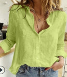 Leisure White Yellow Shirts Button Lapel Cardigan Top Lady Loose Long Sleeve Oversized Shirt Womens Blouses Spring Blusas Mujer