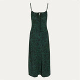 Foridol Strap Sleeveless Print Boho Summer Dress