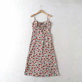 Foridol Strap Sleeveless Print Boho Summer Dress