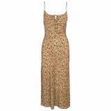 Foridol Strap Sleeveless Print Boho Summer Dress