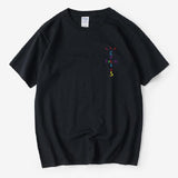 Rapper Travis Scott Cactus Jack Rainbow Alphabet Print T-Shirt Hip Hop Quality Cotton Short Sleeves Men Wome Oversized Tops